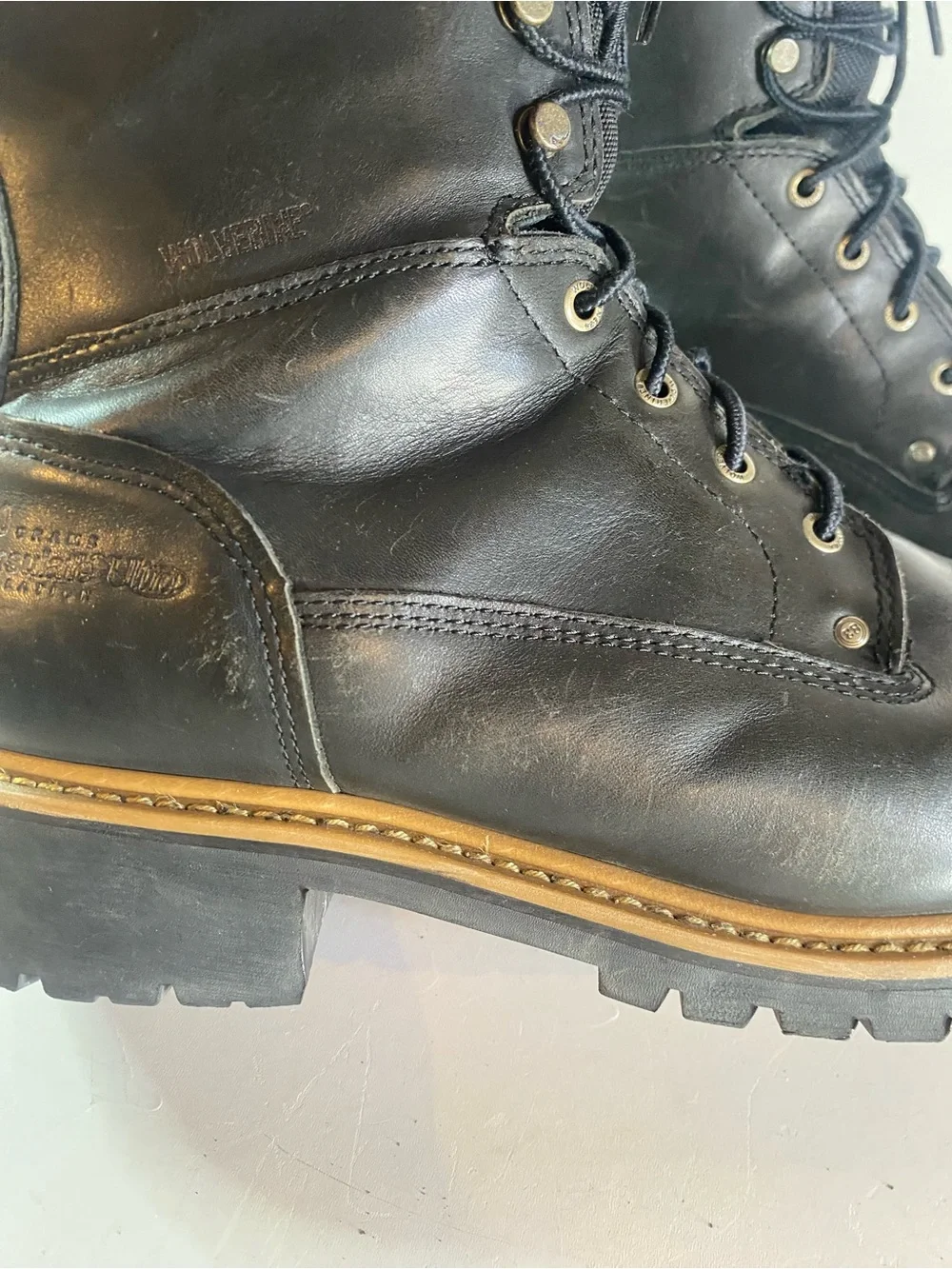 Wolverine Snyder Insulated Steel Toe Black Leather Boots Size 14M